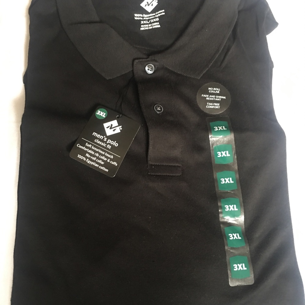 NEW MEMBERS MARK BLACK 3XL POLO SHIRT